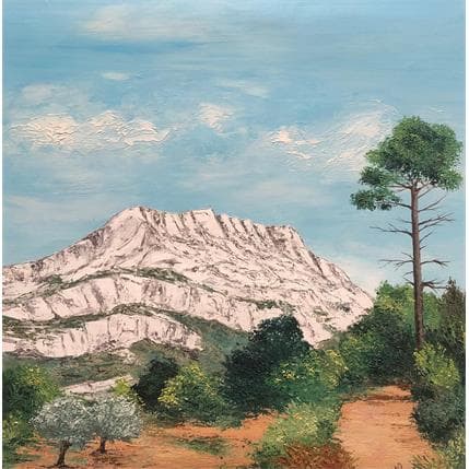 Painting Sentier vers la Sainte Victoire by Blandin Magali | Painting Figurative Oil Landscapes