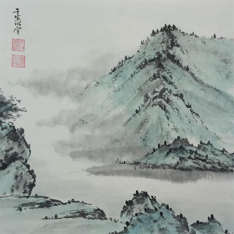 Peinture River par Du Mingxuan | Tableau Figuratif Mixte Paysages