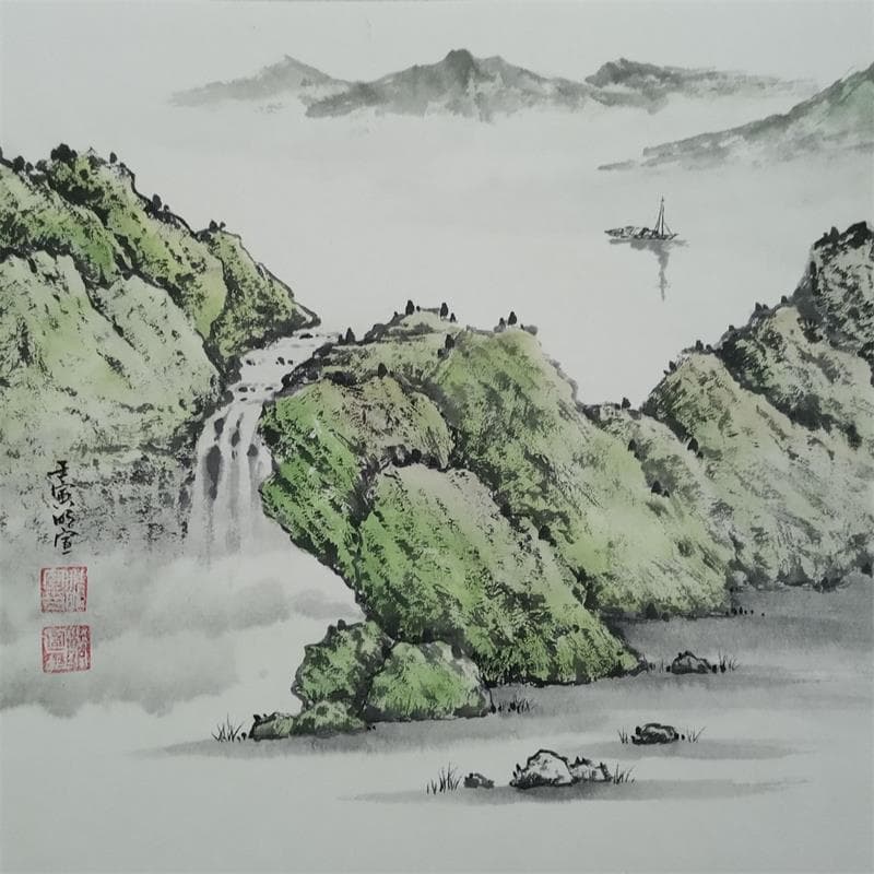 Peinture Spring par Du Mingxuan | Tableau Figuratif Mixte Paysages