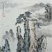 Gemälde Cliff von Du Mingxuan | Gemälde Figurativ Landschaften Aquarell