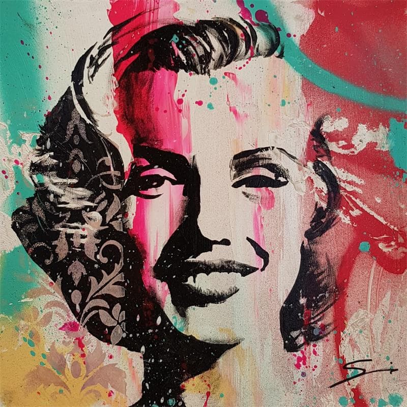Painting Happy Eyes by Mestres Sergi | Painting Pop-art Pop icons Graffiti