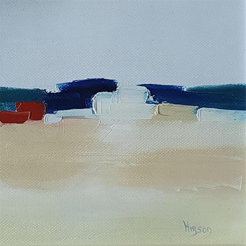 Painting Azur 3 by Hirson Sandrine  | Painting Abstract Oil Minimalist