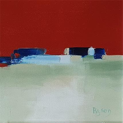 Painting Voyage 1 by Sandrine Hirson | Painting Abstract Oil Minimalist