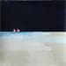 Painting La nuit 2 by Hirson Sandrine  | Painting Abstract Minimalist Oil