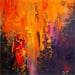 Peinture Fuego par Talts Jaanika | Tableau Abstrait Acrylique Paysages