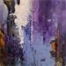 Peinture Purple Fantasy par Talts Jaanika | Tableau Abstrait Acrylique Paysages