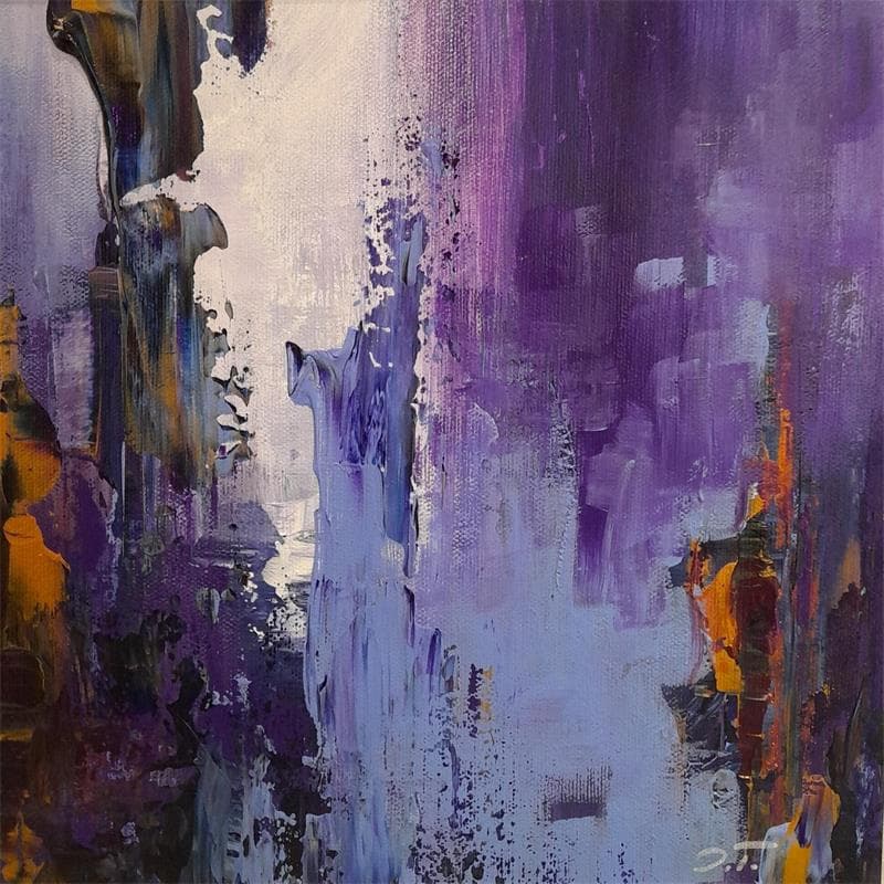 Peinture Purple Fantasy par Talts Jaanika | Tableau Abstrait Acrylique Paysages