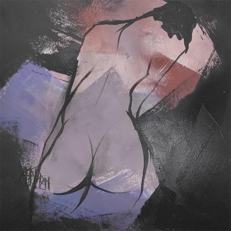 Painting Graphique 3 by Chaperon Martine | Painting Figurative Nude Acrylic