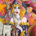 Painting Jazz au féminin by Fauve | Painting Figurative Life style Acrylic