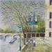 Painting Balade vers Notre-Dame, Paris by Elika | Painting Figurative Mixed Urban Life style