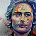 Painting Alain Delon  by Medeya Lemdiya | Painting Pop-art Portrait Pop icons Oil Acrylic