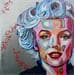 Peinture Fragile Marilyn par Medeya Lemdiya | Tableau Pop Art Mixte Huile Acrylique Portraits icones Pop