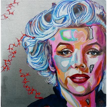 Painting Fragile Marilyn by Medeya Lemdiya | Painting Pop art Acrylic, Mixed, Oil Pop icons, Portrait