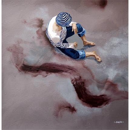 Gemälde Respiration de novembre iodée von Sand | Gemälde Figurativ Acryl Alltagsszenen, Landschaften, Marine