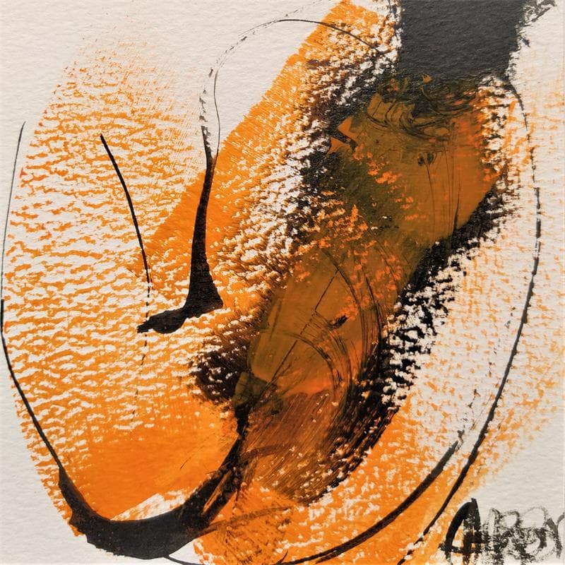 Painting ORANGE N°3 by Chaperon Martine | Painting Figurative Acrylic Nude