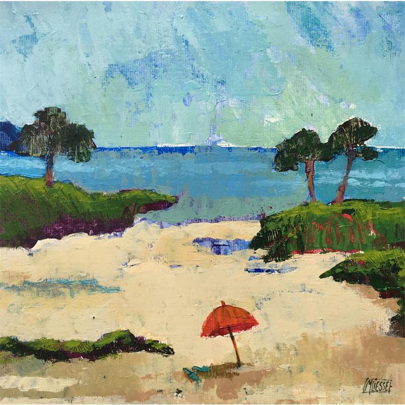 Painting Côte d'Emeraude by Bertre Flandrin Marie-Liesse | Painting Figurative Landscapes Acrylic