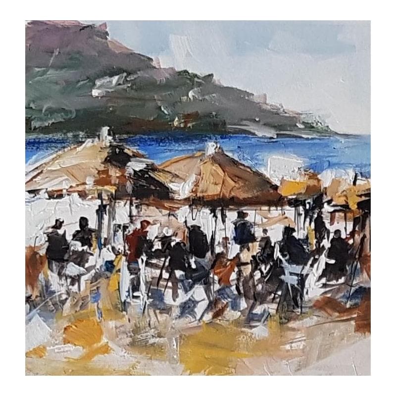 Painting La plage by Poumelin Richard | Painting Figurative Marine Life style Oil