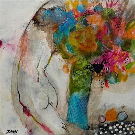 Peinture Body with flower par Zani | Tableau