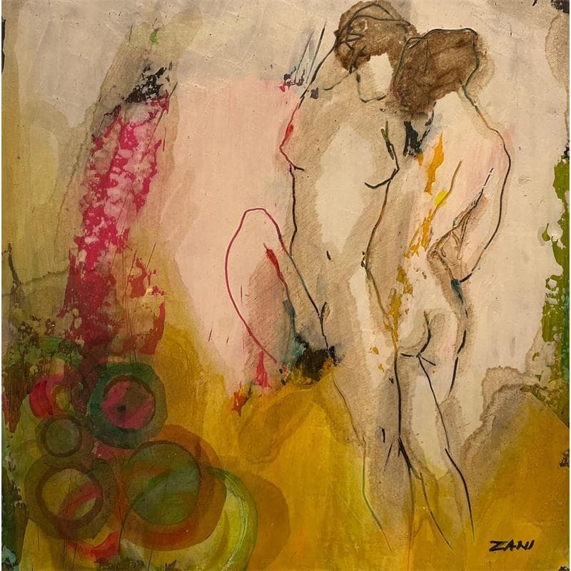 Painting Dance by Zani | Painting Raw art Acrylic, Sand Life style, Nude