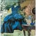 Painting Blueberry by Romanelli Karine | Painting Figurative Still-life Gluing