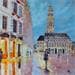 Peinture Beffroi d'Arras par Rigaux Régis | Tableau Figuratif Paysages Scènes de vie Huile
