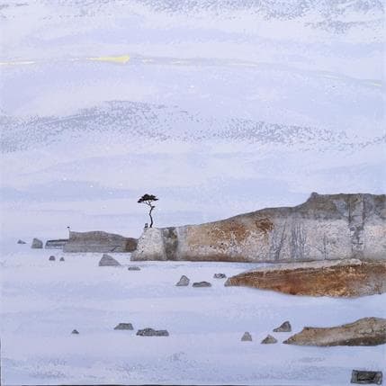 Painting L'étale by Lemonnier  | Painting Figurative Acrylic Landscapes, Marine, Minimalist