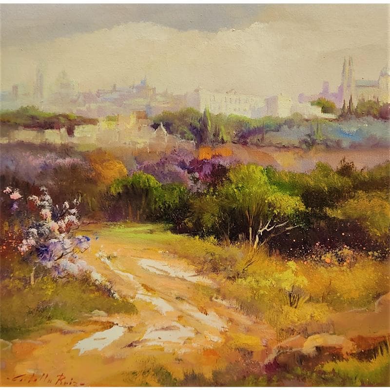 Gemälde Vista de madrid von Cabello Ruiz Jose | Gemälde Figurativ Öl Landschaften