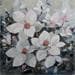 Painting Magnolia by Lunetskaya Elena | Painting Figurative Landscapes Oil