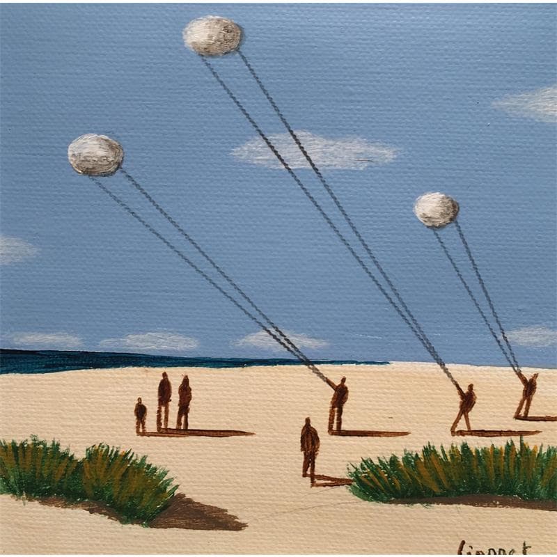 Painting Cerfs volants by Lionnet Pascal | Painting Surrealist Acrylic Life style