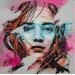 Painting Le regard de sophia by Sufyr | Painting Pop art Portrait Pop icons Graffiti