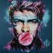 Gemälde Bowie bubble von Sufyr | Gemälde Figurativ Porträt Graffiti