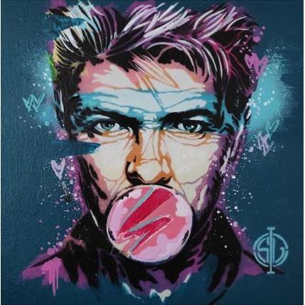 Painting Bowie bubble by Sufyr | Painting Figurative Graffiti Pop icons, Portrait