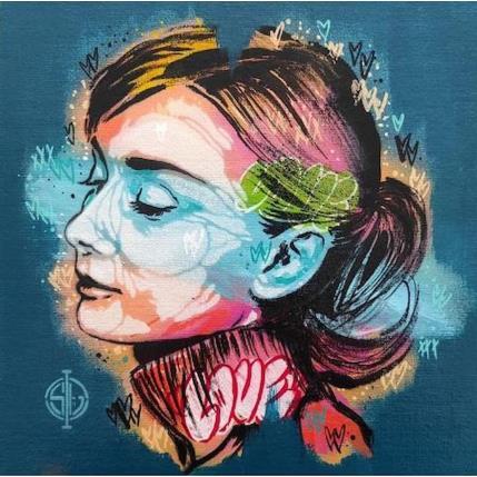 Gemälde Audrey Hepburn von Sufyr | Gemälde Figurativ Graffiti Porträt