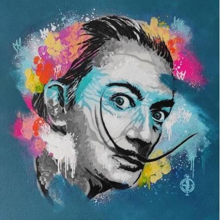 Painting Salvador Dali by Sufyr | Painting Figurative Graffiti Portrait
