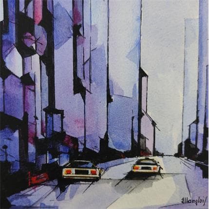 Painting NEW YORK by Langlois Jean-Luc | Painting Figurative Watercolor Pop icons, Urban