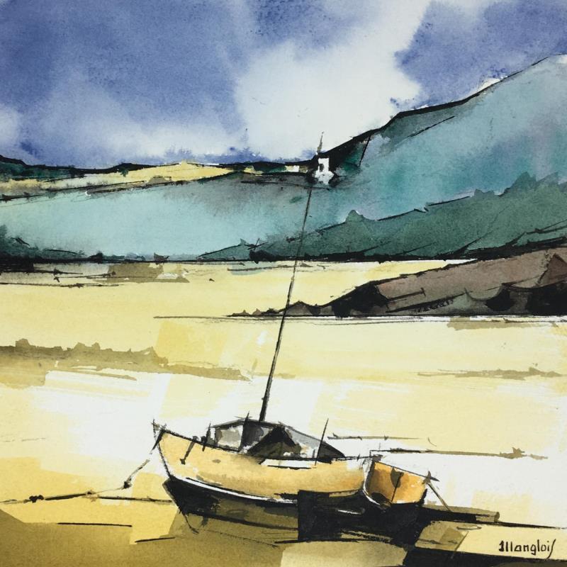 Painting BRETAGNE by Langlois Jean-Luc | Painting Figurative Watercolor