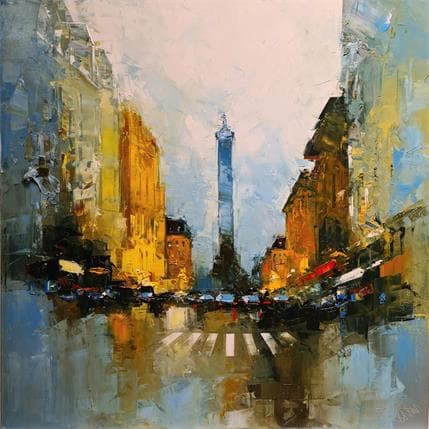 Painting Concorde by Castan Daniel | Painting Figurative Oil Urban