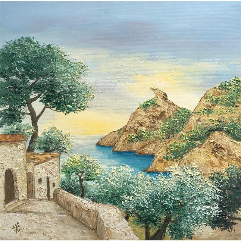 Painting Calanque de Figuerolles by Blandin Magali | Painting Figurative Oil Landscapes