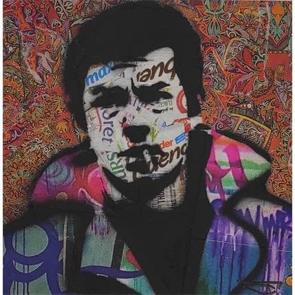 Painting Alain Delon by G. Carta | Painting Street art Acrylic, Graffiti Pop icons, Portrait