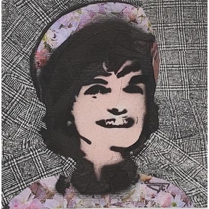 Painting Jackie Kennedy by G. Carta | Painting Street art Mixed Pop icons, Portrait