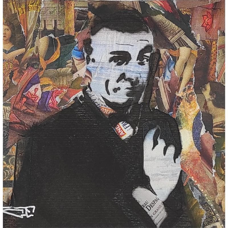 Painting Jales Bond by G. Carta | Painting Street art Mixed Portrait Pop icons