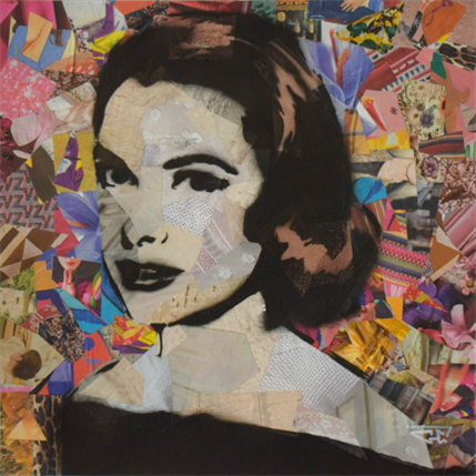 Gemälde Grace Kelly von G. Carta | Gemälde Street art Acryl, Graffiti Pop-Ikonen, Porträt