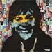 Gemälde Iggy Pop von G. Carta | Gemälde Street art Porträt Pop-Ikonen Graffiti Acryl