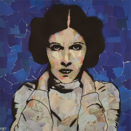 Painting Princesse Leia  by G. Carta | Painting Street art Mixed Portrait