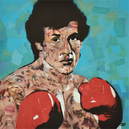 Peinture Rocky par G. Carta | Tableau Street Art Acrylique, Graffiti Portraits