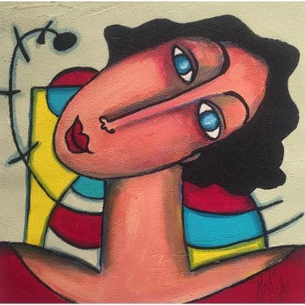 Painting Mirabelle by Kuhn Marie Pierre | Painting Naive art Acrylic Portrait