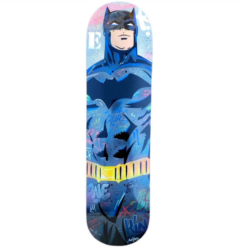 Sculpture Skateboard Batman by Kedarone | Sculpture Pop art Pop icons Recycled objects
