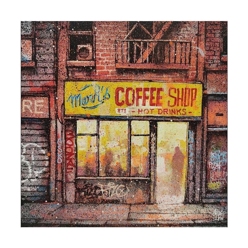 Painting Mark's coffee shop by Graffmatt | Painting Street art Mixed Urban