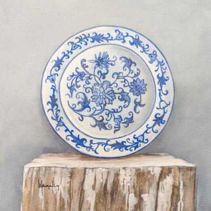 Gemälde Delft Plate  von Gouveia Magaly  | Gemälde Realismus Öl Stillleben