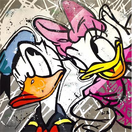 Painting Donald and Daisy, Valentine's day by Cornée Patrick | Painting Pop art Mixed